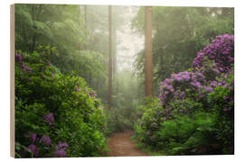 Cuadro de madera Path of rhododendron dreams - Martin Podt