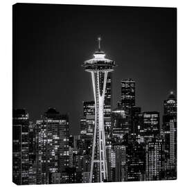Quadro em tela Seattle skyline at night - Melanie Viola