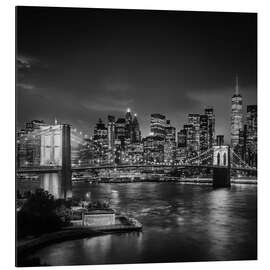Stampa su alluminio New York City night impression - Melanie Viola