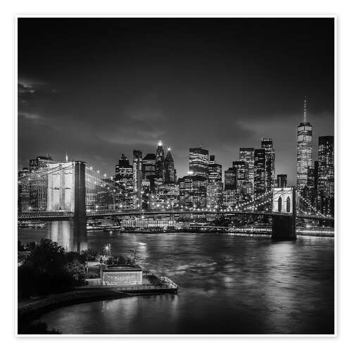 Poster New York City night impression