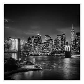 Wall print New York City night impression - Melanie Viola