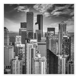 Wall print View over Seattle Downtown - Melanie Viola