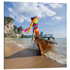 Magnettafel Longtail Boot am Tonsai Strand, Thailand