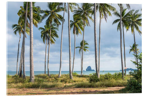 Quadro em acrílico Palm beach on Koh Yao Yai, Thailand