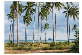 Hartschaumbild Palmenstrand auf Koh Yao Yai, Thailand