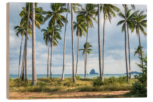 Obraz na drewnie Palm beach on Koh Yao Yai, Thailand