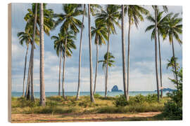 Obraz na drewnie Palm beach on Koh Yao Yai, Thailand - Jan Christopher Becke