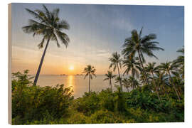 Holzbild Sonnenuntergang auf Koh Samui, Thailand - Jan Christopher Becke