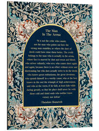 Aluminium print The Man in the Arena - Theodore Roosevelt's Quote - Mod Pop Deco