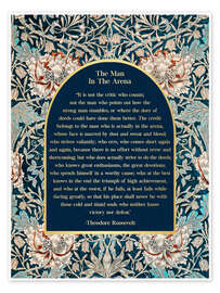Tableau The Man in the Arena - Theodore Roosevelt's Quote - Mod Pop Deco