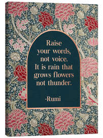 Lienzo Raise Your Words - Rumi's quote - Mod Pop Deco