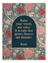 Tableau Raise Your Words - Rumi's quote - Mod Pop Deco