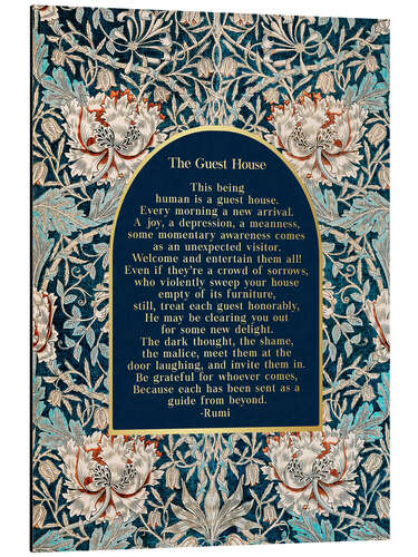Aluminium print The Guest House - Rumi's quote