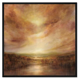 Gerahmter Kunstdruck Sonnenuntergangsfarben - Annette Schmucker