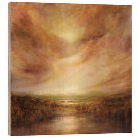 Holzbild Sonnenuntergangsfarben