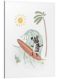 Aluminium print Zebra Girl Surfing - Urchin Bay