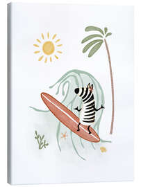 Quadro em tela Zebra Girl Surfing - Urchin Bay