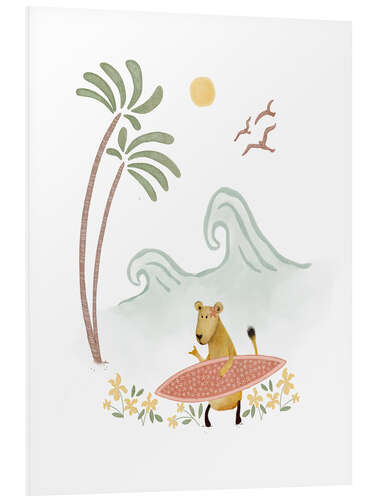 Foam board print Lioness Surf Girl