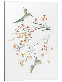 Aluminium print Hummingbird Watercolor - Urchin Bay