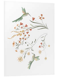 Hartschaumbild Kolibri Aquarell