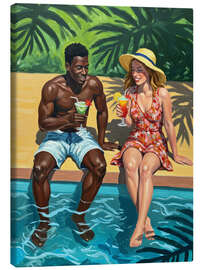 Canvas print Drinks by the pool - Felipe Hora