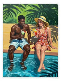 Wall print Drinks by the pool - Felipe Hora