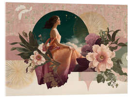Obraz na szkle akrylowym Star Prayers - Longing blooms in silence - Niphion