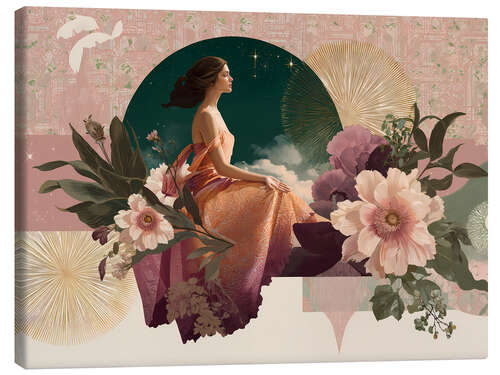 Tableau sur toile Star Prayers - Longing blooms in silence