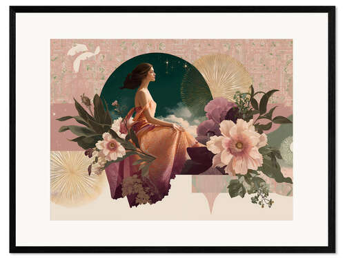 Impresión de arte enmarcada Star Prayers - Longing blooms in silence