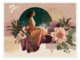 Wall print Star Prayers - Longing blooms in silence - Niphion