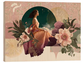 Tableau en bois Star Prayers - Longing blooms in silence - Niphion