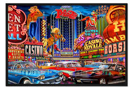 Gerahmter Kunstdruck Vintage Las Vegas