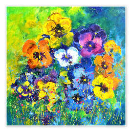Wall print Pansies - Pol Ledent