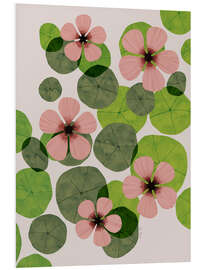 Hartschaumbild Grüne Seerosen