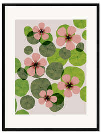 Gerahmter Kunstdruck Grüne Seerosen