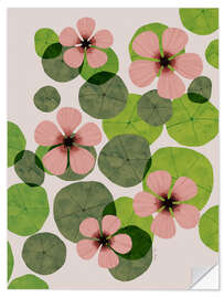 Wandsticker Grüne Seerosen