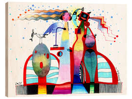 Cuadro de madera Beach Romance - Elena Samborskaja