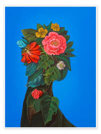 Kunstwerk Botanical portrait with peony - Natasha Lelenco