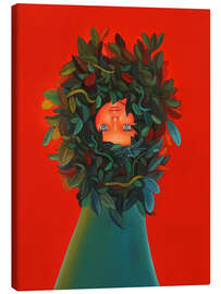 Lienzo Upside Down Face in Leaf Crown - Natasha Lelenco