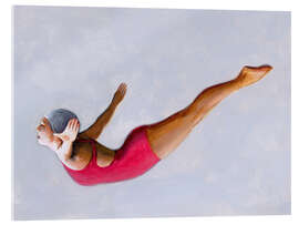 Acrylic print Swan Diver in Red - Sarah Morrissette