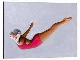 Aluminium print Swan Diver in Red - Sarah Morrissette