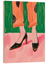 Holzbild Schicker Spaziergang