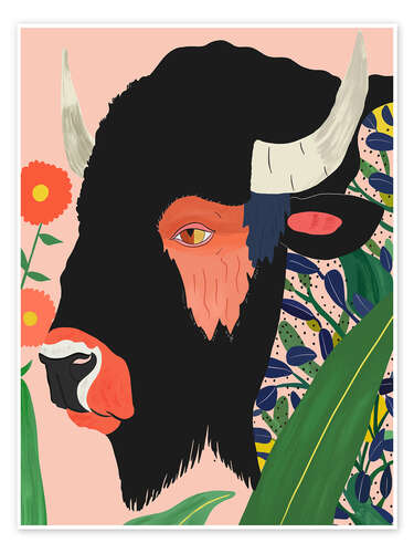 Poster Blumenbison