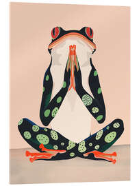 Tableau en verre acrylique Yoga Frog - Artsy Sesta