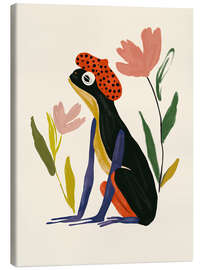 Tableau sur toile Parisian Frog - Artsy Sesta