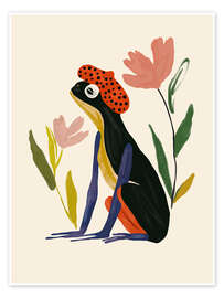 Wall print Parisian Frog - Artsy Sesta