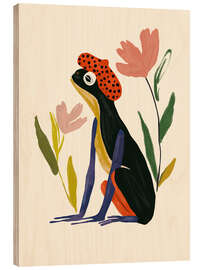 Obraz na drewnie Parisian Frog - Artsy Sesta