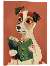 Tableau en verre acrylique The Bookish Dog - Artsy Sesta