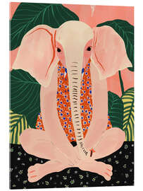 Obraz na szkle akrylowym Yoga Meditating Elephant - Artsy Sesta