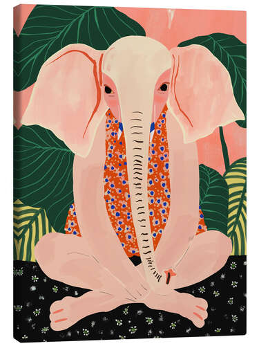 Obraz na płótnie Yoga Meditating Elephant